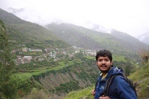 Descending the Rangcha slopes after visiting the Kardang Gompa. Upper Keylong in the backdrop.