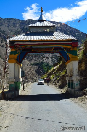 Entering the Welcome Gate at Spillo