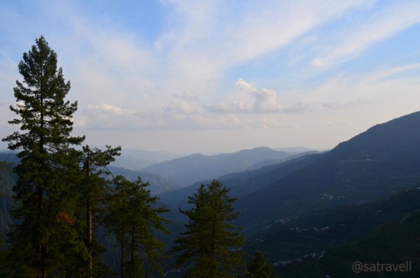 Apple and Cherry orchards sloping down to Giri Valley from Narkanda