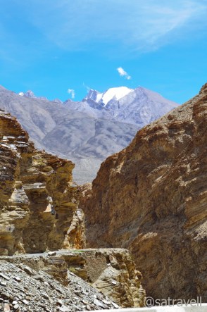 The narrow Spiti Gorge in the Sham region of Spiti