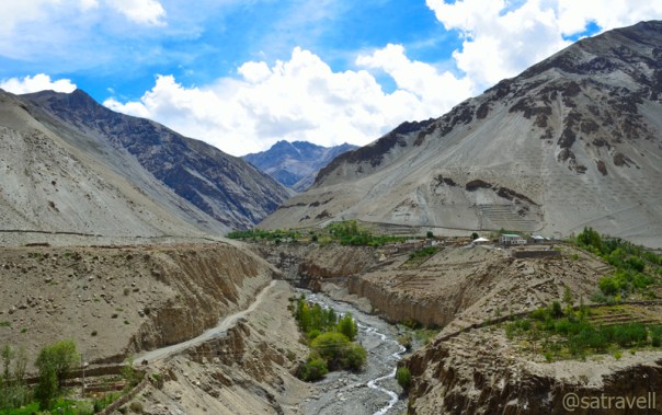 Village Sumra and the stream descending from Manerang region