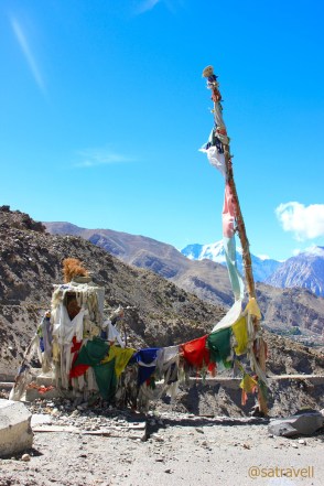 A Buddhist shrine to ward off the evil spirits at the infamous Malling Slide.