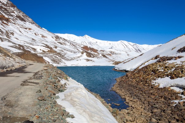 The holy glacial Suraj Taal at 4802 m