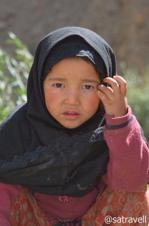 A crossbreed Balti kid in Salaskot village