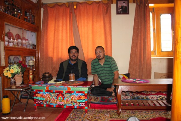 With Dorje at his home in Yurtung, Leh