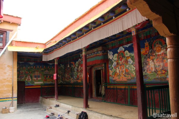 In the courtyard of Lamayuru