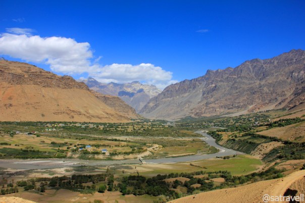 Cultivated fields of Panikhar and view towards Shanshi Nala