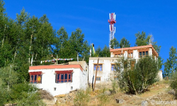 The renovated and modern Stagrimo Gompa complex