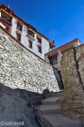 Through the Karsha corridors and stairs