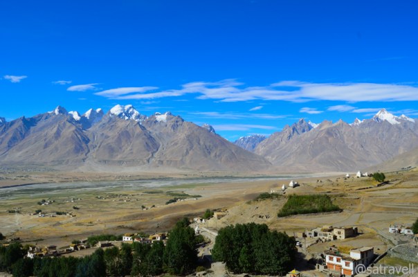 View towards Haptal Tokpo Valley; captured from a point in the monastery complex