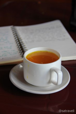 Kashmiri Kahwa and my companion travel-diary