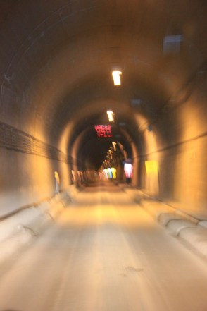 The 2531 m long Jawahar Tube from inside