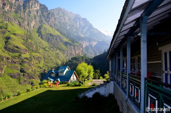 View towards Rahla. The bungalow, part of this frame, belongs to a bigwig from Haryana