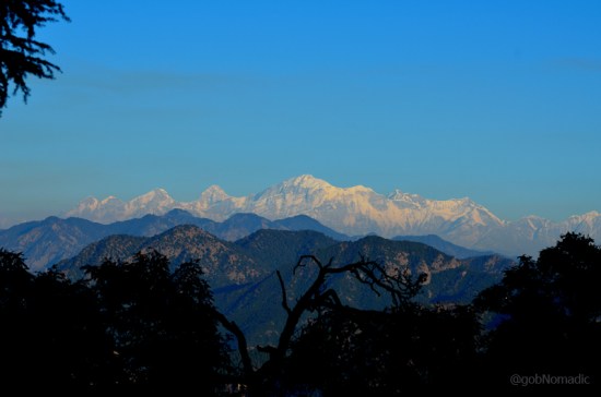 L to R: Nanda Ghunti (6340m), Roung Tee (6370m) and Trishuli (7120m)