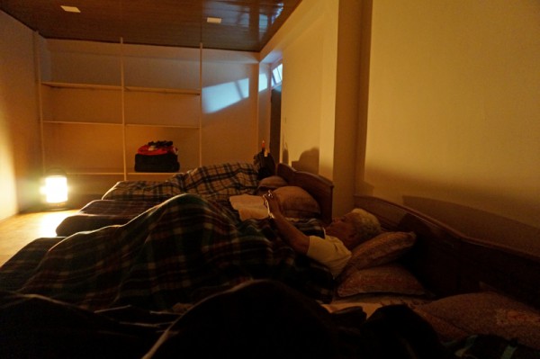 Chaturvedi Ji busy chatting with someone at home. This was the last point on the India side with mobile connectivity (mostly BSNL)