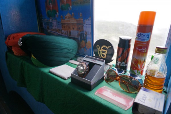 Babaji's belongings inside the bunker