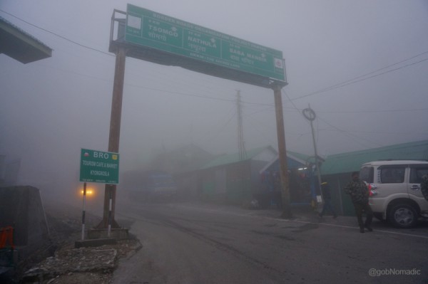 Misty outside and almost zero visibility