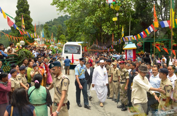 The Governor after flagging off the first bus