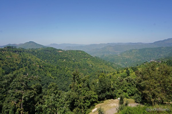 Chail ridge at the far end of the frame