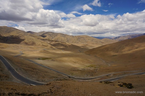 View from a pass, before Saga, marked 4894m