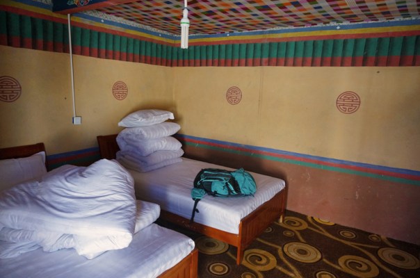 Inside our room at Zhongba