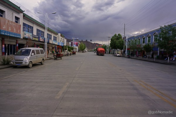 The street leading to the main junction