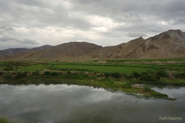 Approaching the olden trade junction of Gyantse