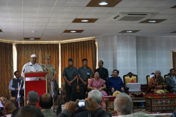 The Governor of Sikkim, Sh Shriniwas Patil addressing the gathering at Raj Bhawan