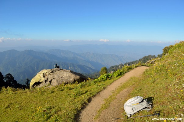 Facing north after skirting the final ridge