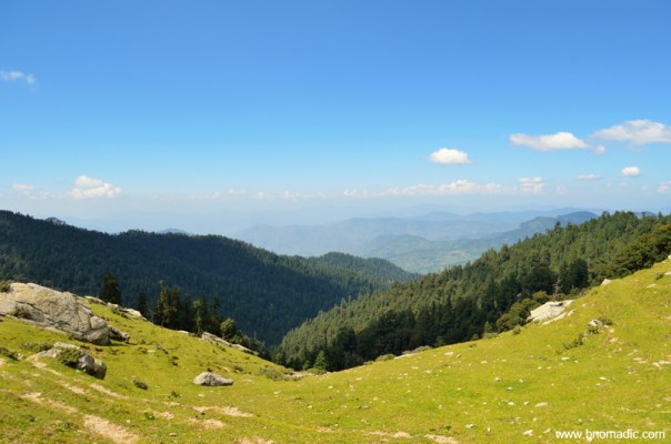 View towards the north from teesri meadow