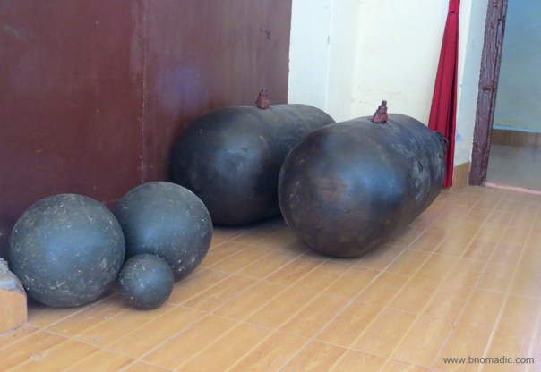 Unused and discarded wartime and punishment stuff inside the Museum