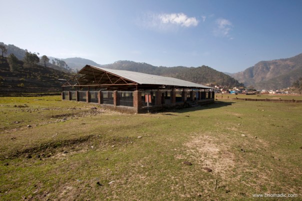 The ancient Yagya Kund site all covered with a shed