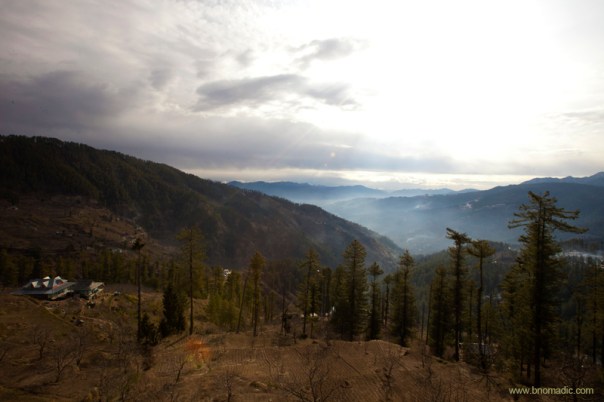 Evening landscape from a point below Kharapathar. 